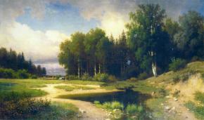 Савина слобода близ Звенигорода. Дождь